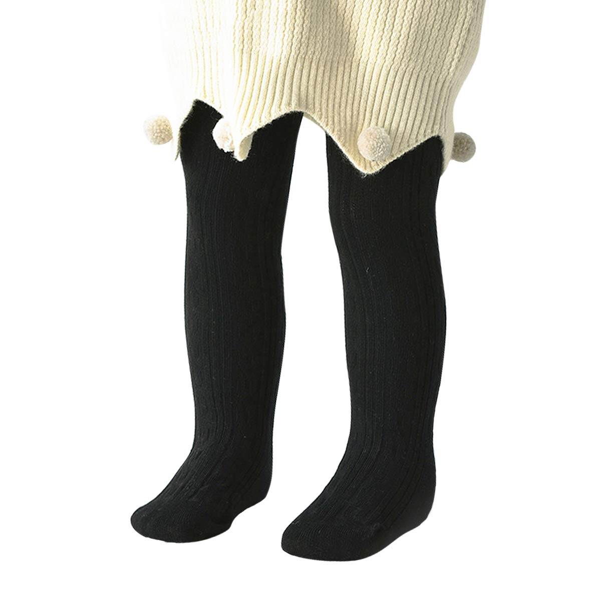 Zando Opaque Cotton Tights for Baby Girls, Infants Toddlers, Cozy Winter  Leggings with Cable Knit Design, Size 0-3M to 6-7T