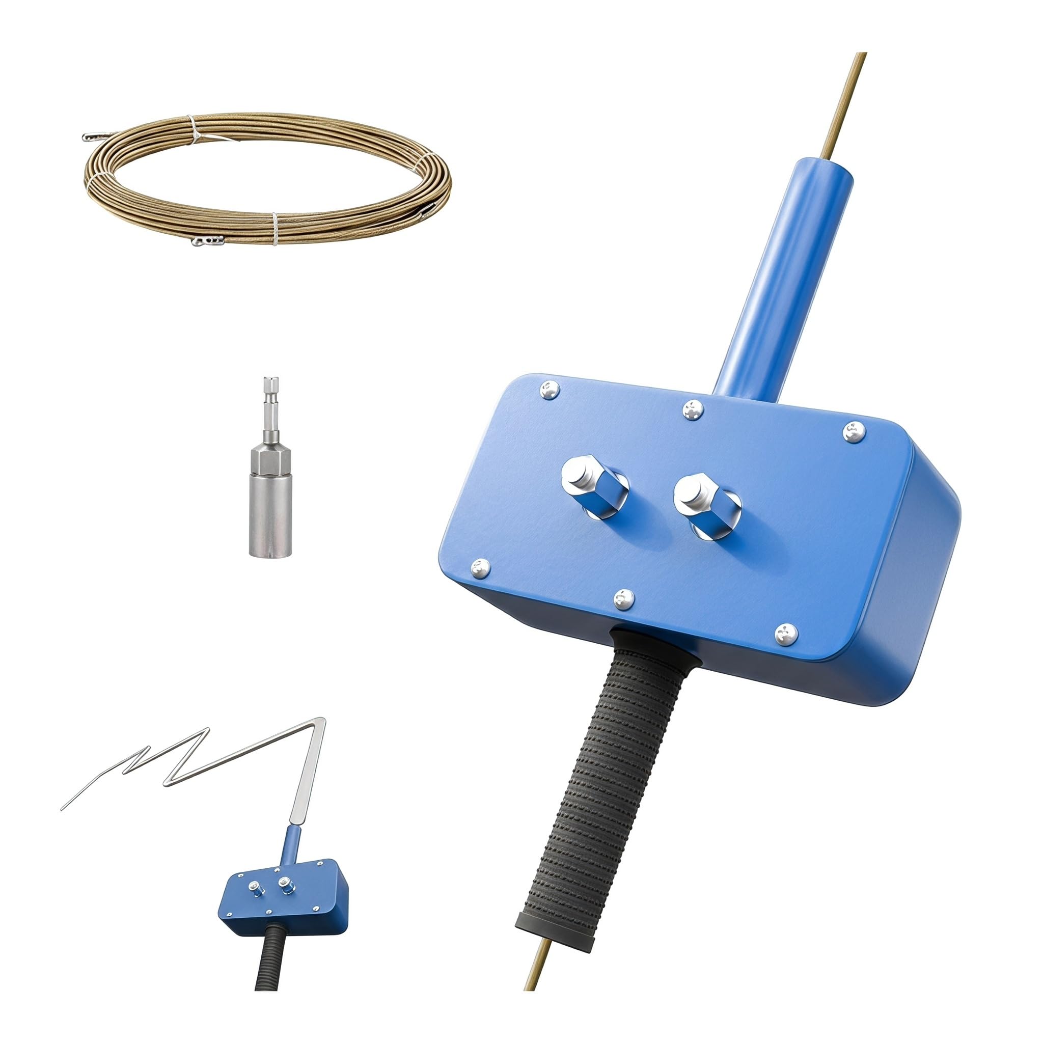 RKXKJ Automatic Wire Puller, Electrician's Wire Pulling Assistant Tool, With 15/20m Threading Wire, Be Used With Power Drill, Fast 40m/minute, For Hydroelectric Wiring 15m