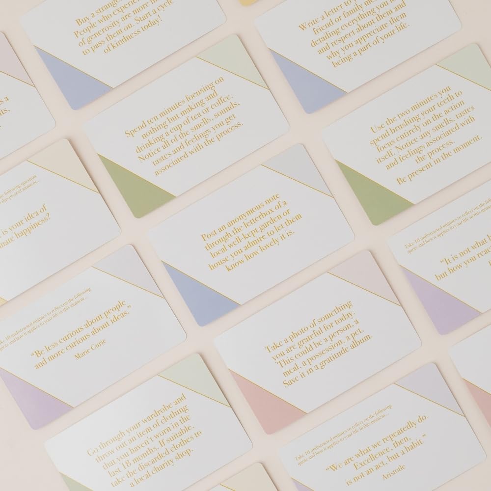 Carte mentali 45 carte per rituali quotidiani gratitudine e diario per uomini e donne semplici passaggi per abitudini positive cura di sé per vite e carriere impegnate