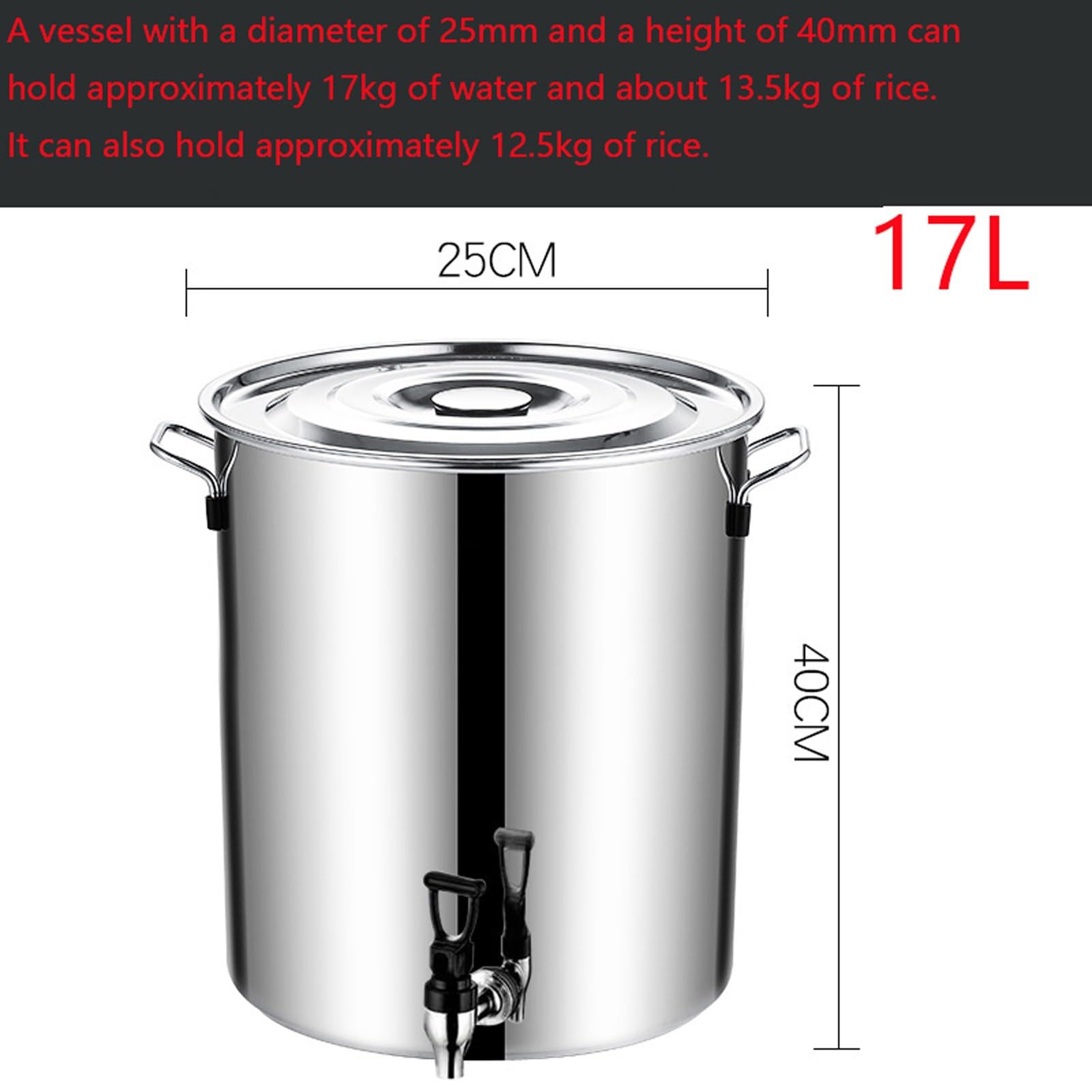 Garnek do gotowania Classic Collections 160L – garnek ze stali nierdzewnej z hartowaną pokrywką, łatwy do czyszczenia, idealny do zup, zapiekanek i curry (17 l)
