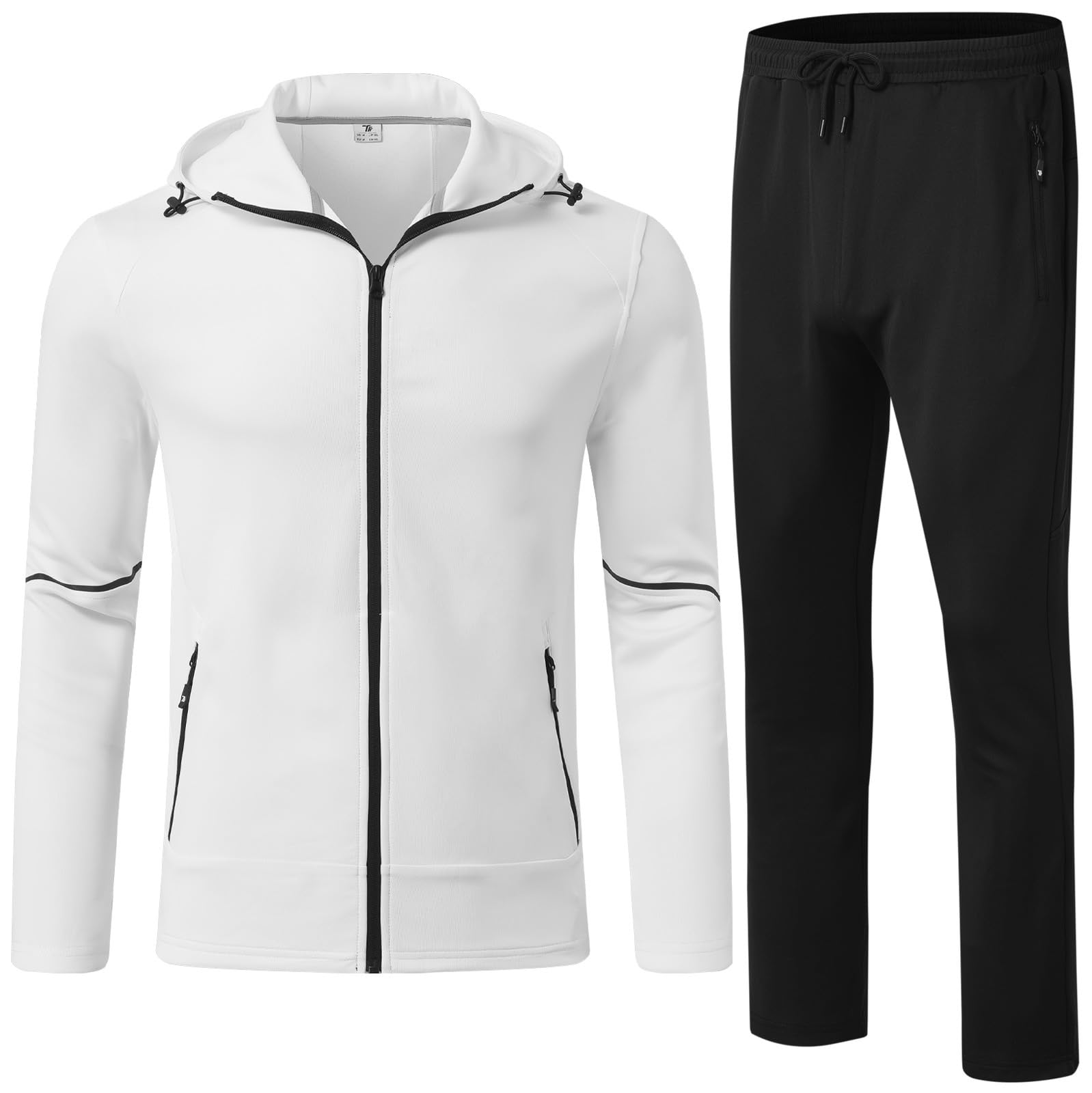 tbmpoy Men's Hooded Tracksuits Sweatsuits 2 Piece Sets Jogging Track Sweat Suit Workout Gym Warm Up Outfits with Hoodie-picture-31