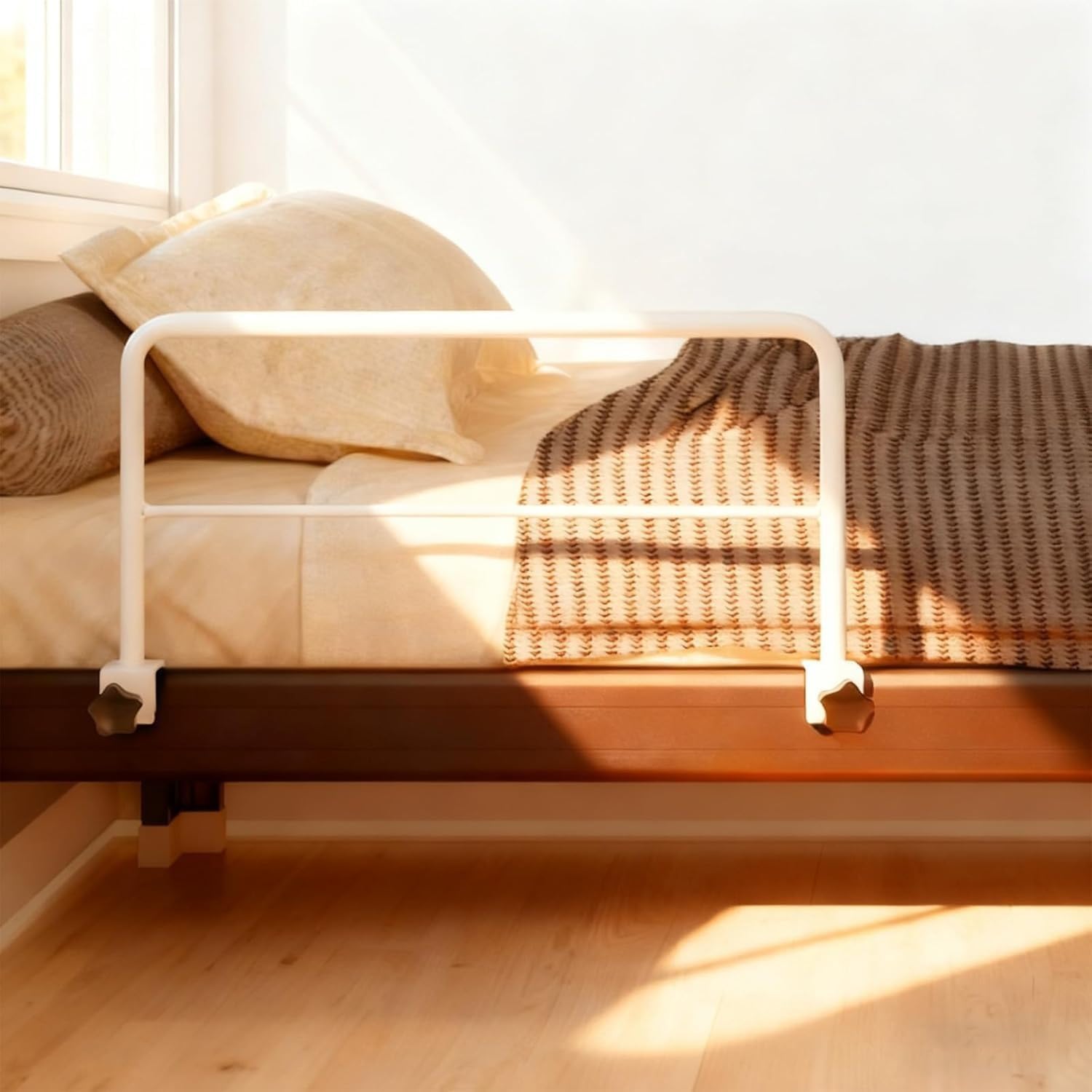 Sponde Letto Anziani Anticaduta,Barriera Letto per Adulti,Sponda Letto Matrimoniale Universale,Sbarra di Sicurezza Robusta Protezione Letto Anziani,Corrimano Ausiliario di Sicurezza 80×30cm
