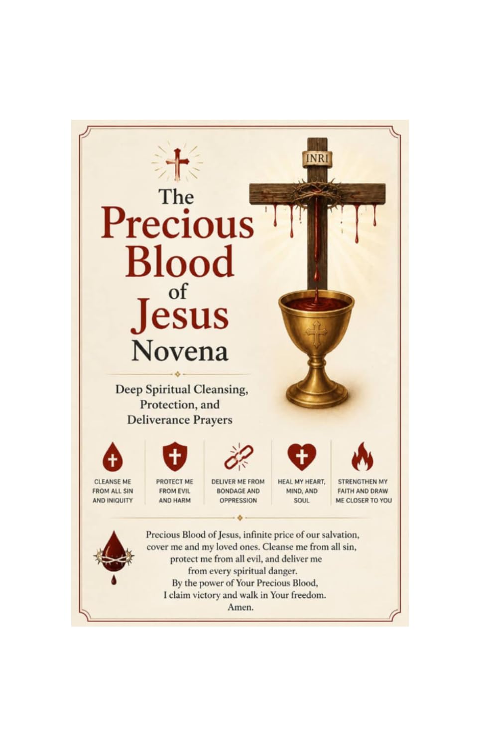 The Precious Blood of Jesus Novena: Deep Spiritual Cleansing Protection and Deliverance Prayers