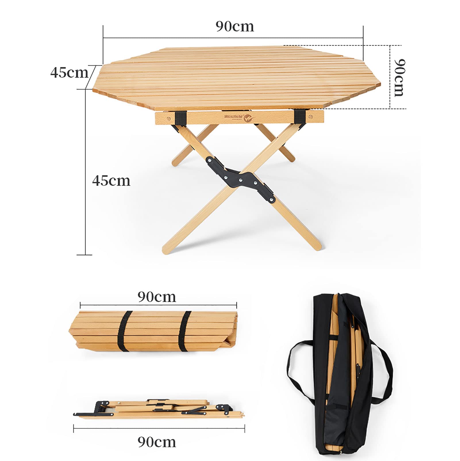 Houten Campingtafel voor Caravans en Kamperen