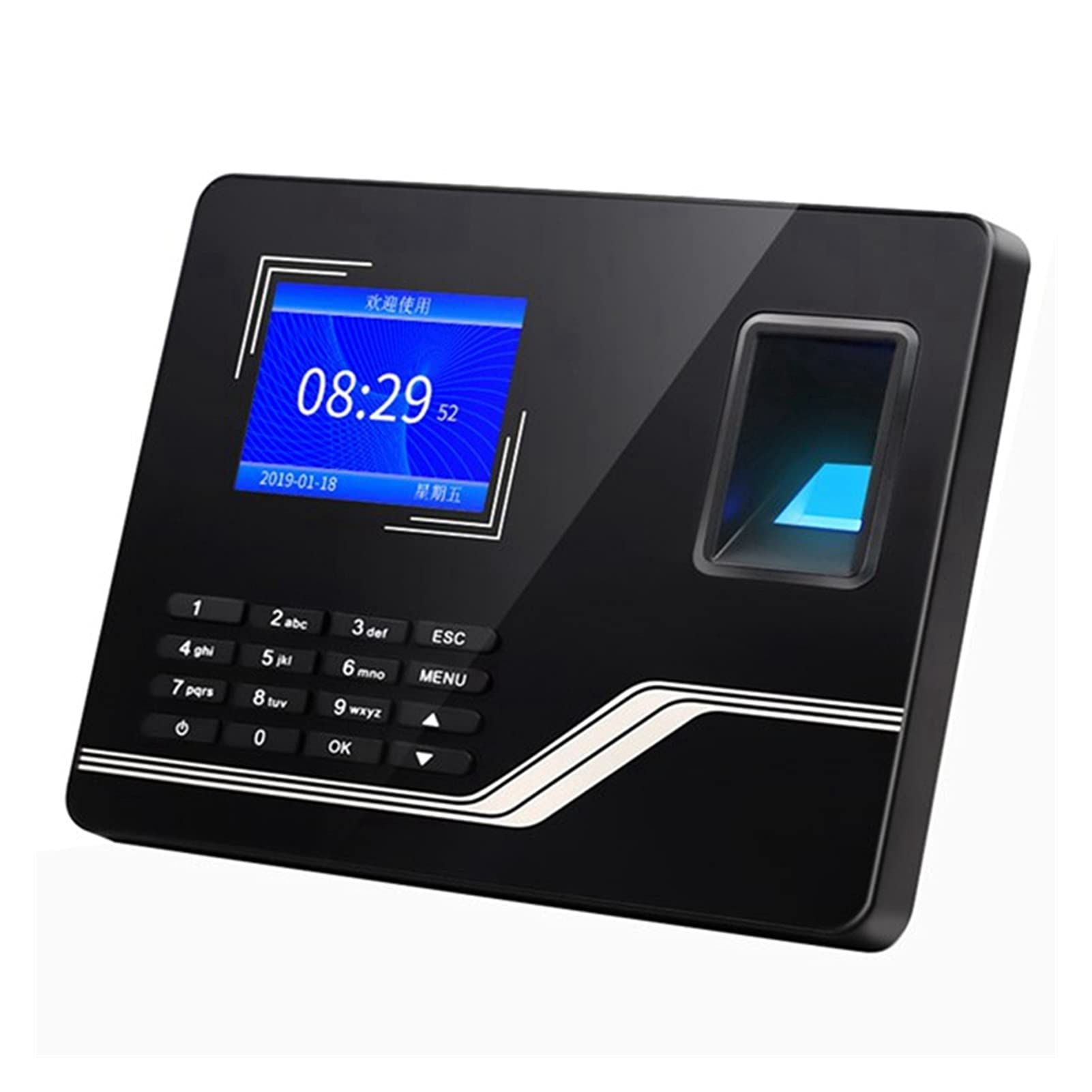 NJBVRS Biometric Employee Attendance Machine Attendance Machine Biological Fingerprint Password Attendance Machine Employee Sign-in Recorder() for Small Businesses and Offices