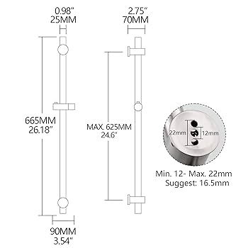 Amazon.co.jp: CIENCIAシャワースライドバーSUS 304ステンレス