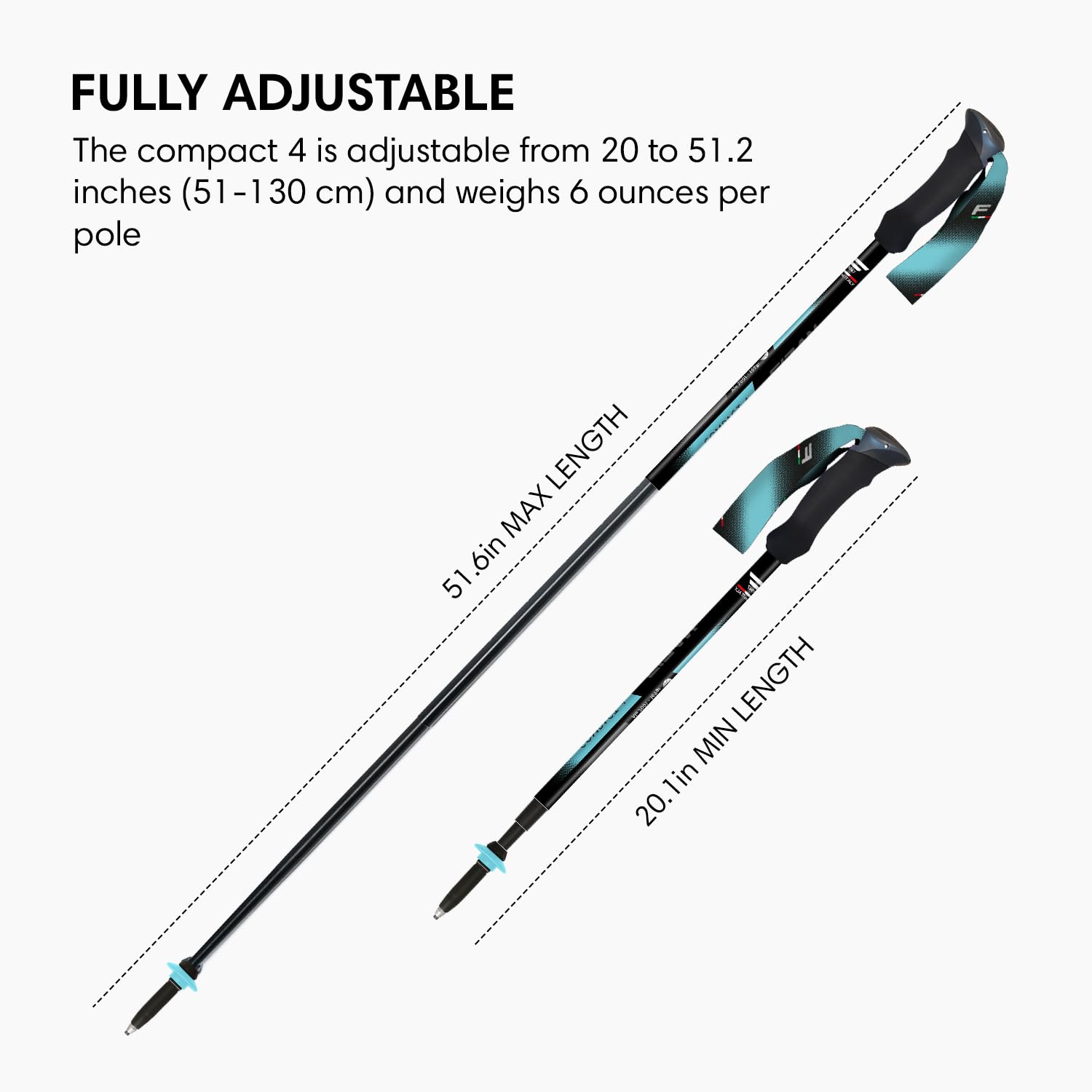 Fizan Compact 4 Bâtons de Trekking Mixte
