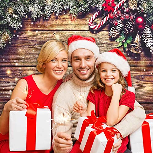 Allenjoy 5X7Ft Snowflake Gold Glitter Christmas Wood Wall Holiday Photography Backdrop Xmas Rustic Barn Vintage Wooden Background For Kids Portrait Photo Studio Booth Photoshoot Photographer Props #TOP3