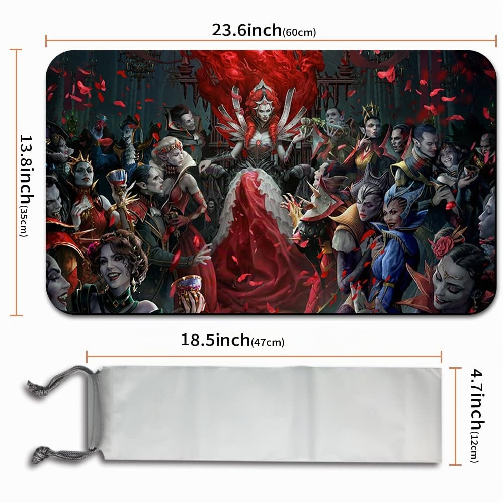 Four Leaves INNISTRAD Crimson Vow Key Artwork - Tappetini da gioco mtg + custodia impermeabile gratuita, MTG Playmate Table Mat, Mouse Pad Dustproof and Waterproof