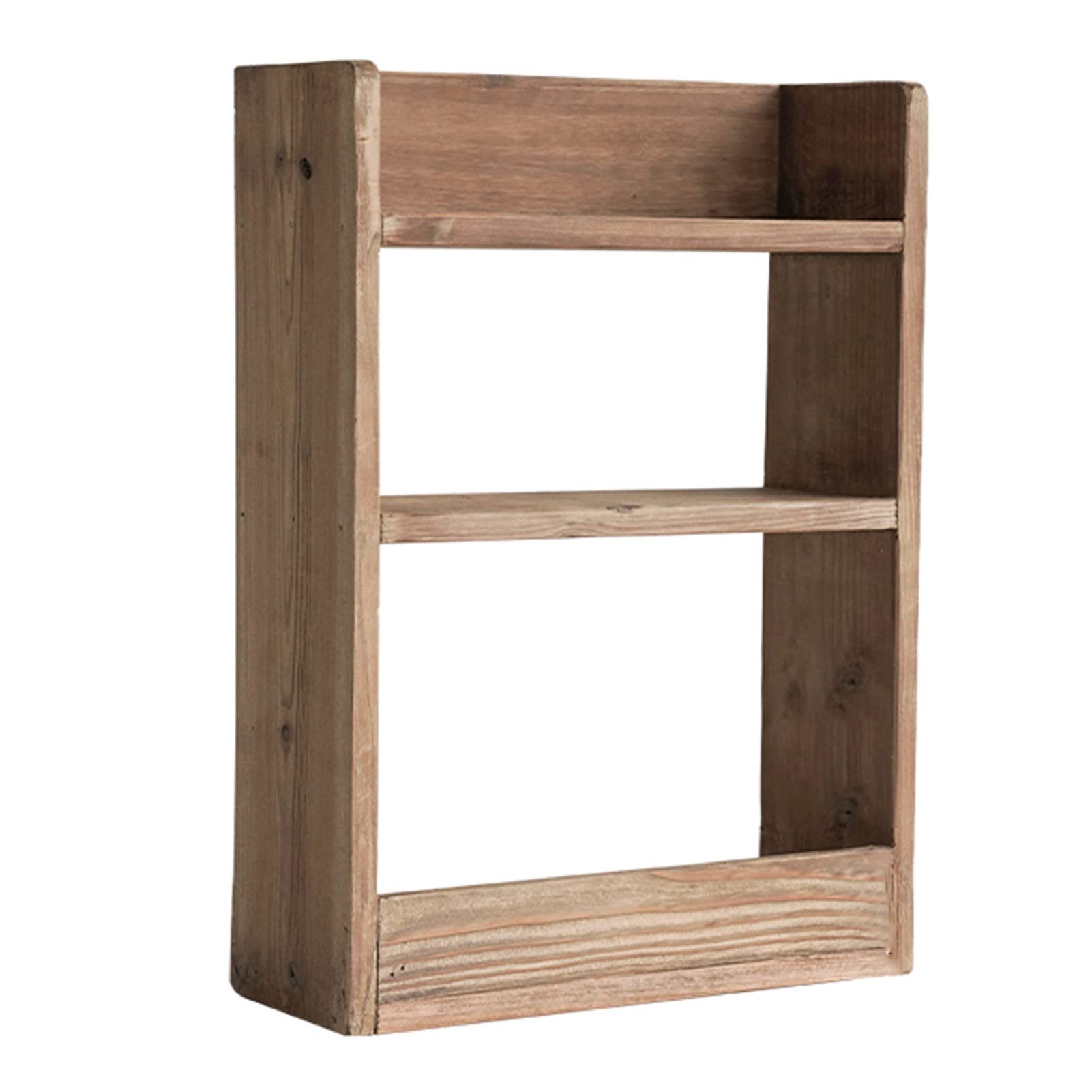LXBAMKEA Wooden Floating Shelves, Wall Mounted DIY Bookshelf, Vintage Bedroom Living Room Office Study Kitchen Farmhouse Wall Shelf, Cup Perfume Magazine Storage Display
