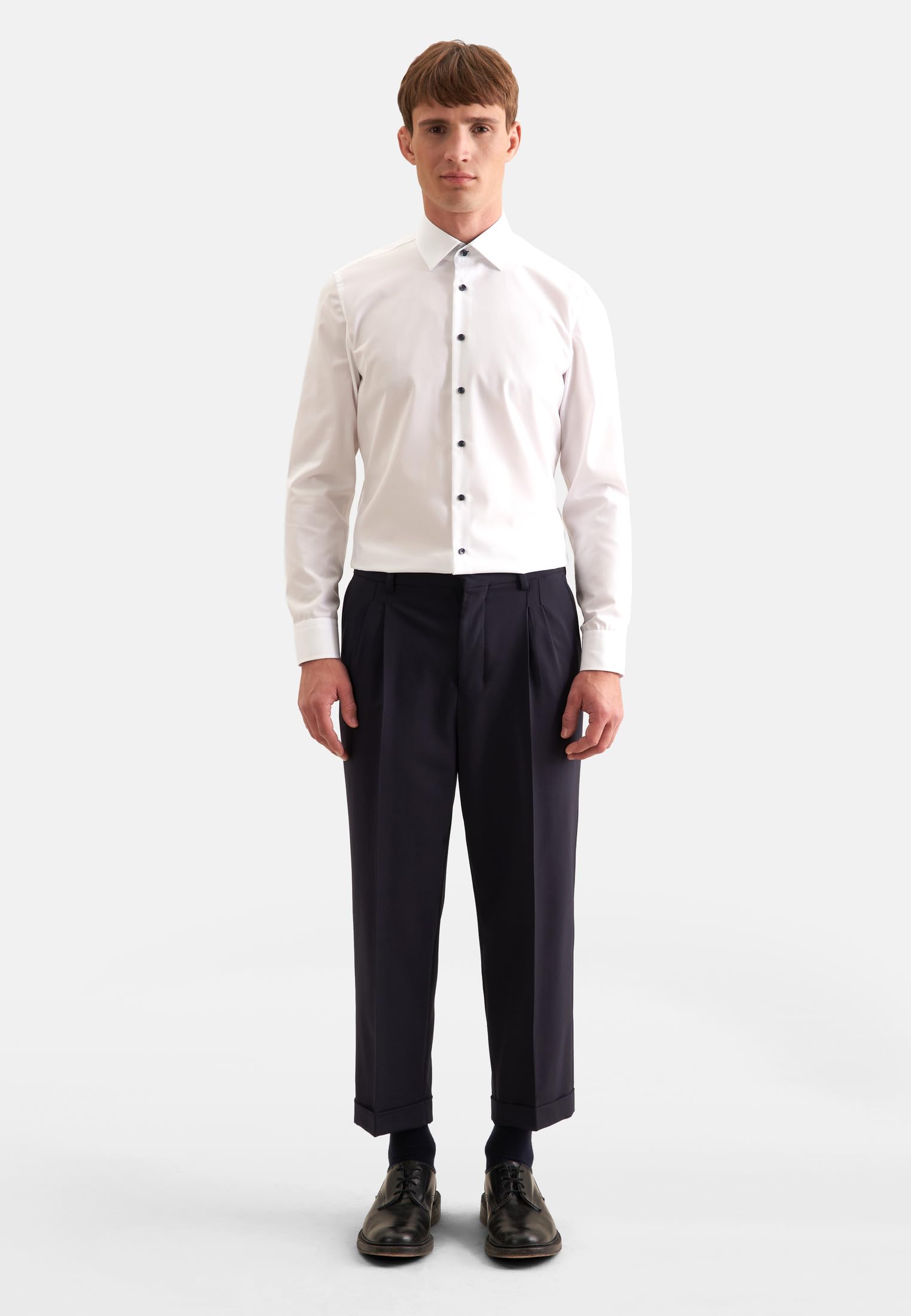 Seidensticker Camicia Business da Uomo - vestibilità Sagomata - No Stiro - Collo Kent - Manica Lunga - 100% Cotone