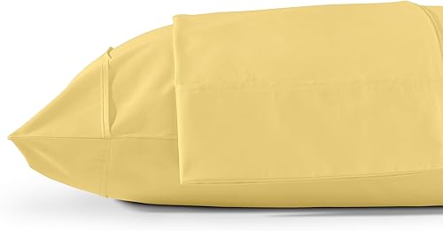Miniatura 1 de Fundas de almohada de 100% algodón percal, tamaño Queen, dorado, 2piezas, ropa de cama resistente y fresca, 20 x 30pulgadas