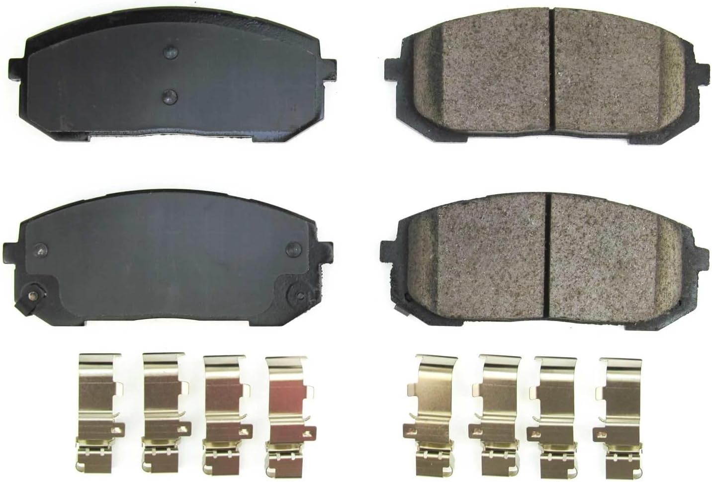 PowerStop Front Brake Pads For Hyundai Elantra 2021-25 |Sonata 2020-25 |Kia K5 2021-25 |Niro EV 2023-24 - Z17 Ceramic Brake Pads With Installation Hardware, 17-2302