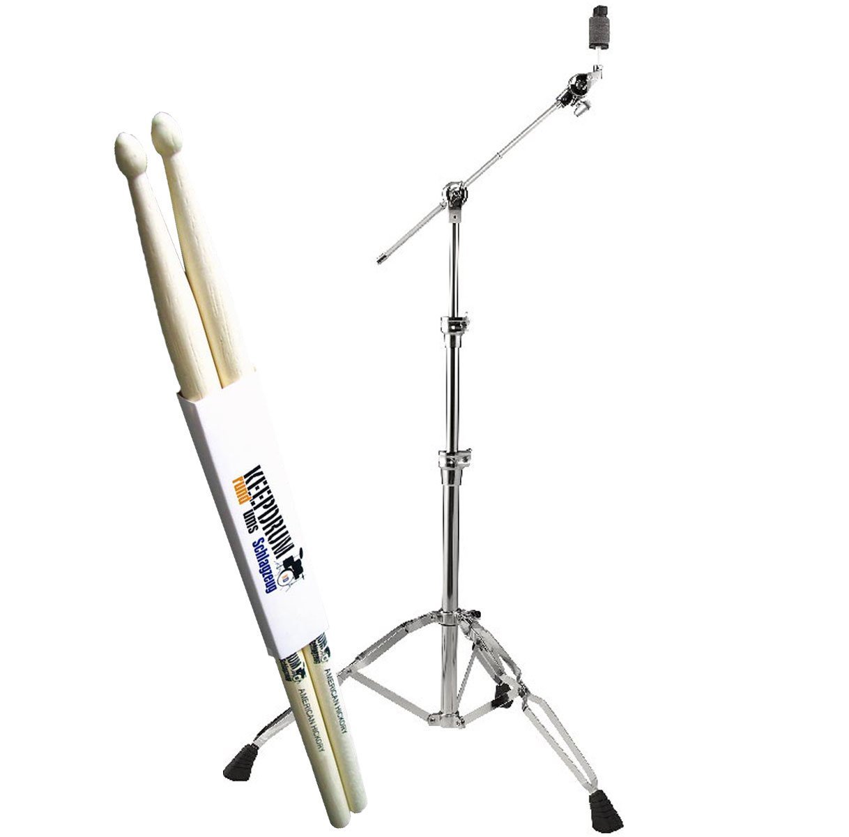 Pearl BC-930 - Supporto per piatti + bacchette per batteria Keepdrum