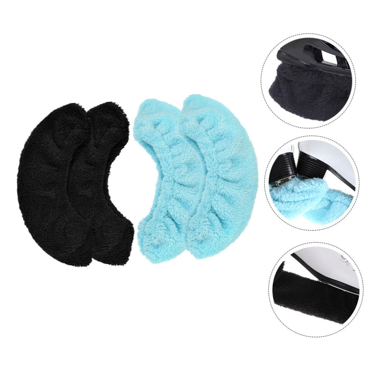 Coperture Elastiche in Poliestere Nero per Lame da Pattini da Ghiaccio, Protezione e Assorbimento umidità, per Pattinaggio su Ghiaccio Ragazzi M