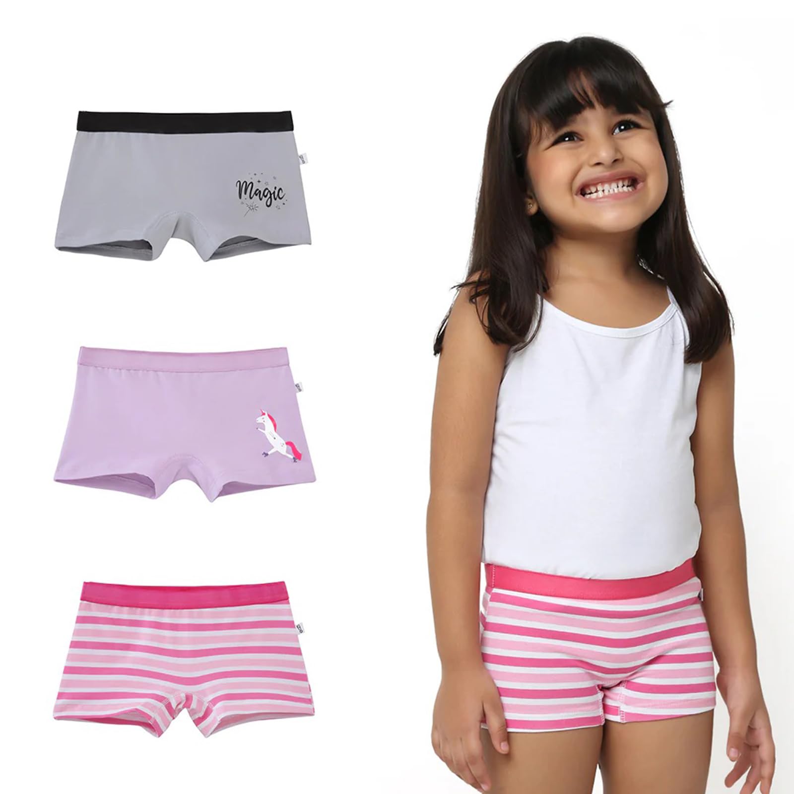 YouGotPlanB Slip in cotone da ragazza, biancheria intima stampata, estensibile, sportivo, taglia super morbida, antimicrobico e antiodore, tinture sicure per la pelle, perfette per