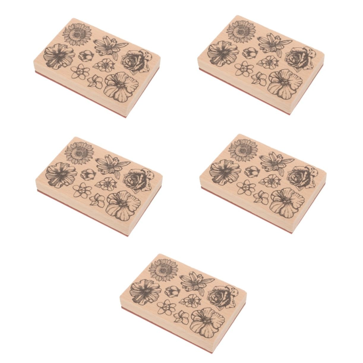 OSALADI 5 Pezzi Timbro decorativo Carino estetico blocchi di stampaggio trasparenti timbratura Creazione diario francobolli di scrapbooking timbro per la lavorazione Gel di silice