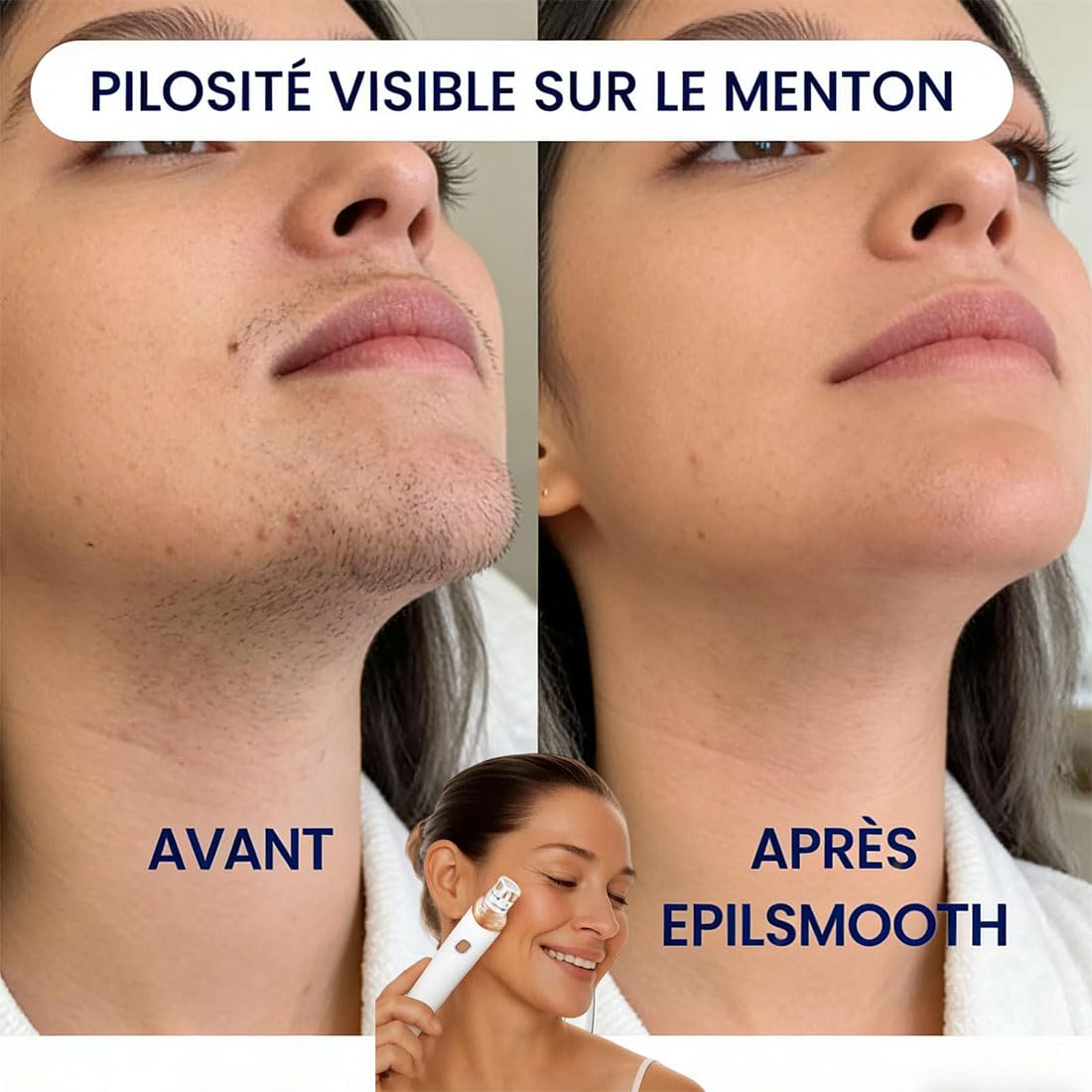 Gesichtsepilierer für Frauen, Gesichtshaarentferner, 2-in-1-Epilierer für Gesicht/Lippen/Kinn/Bikinizone/Augenbrauen/Arme und Achseln, Kabelloser Elektrischer Rasierer Epilierer Gesicht (2 Stück)