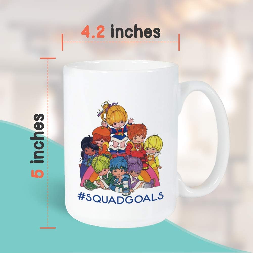 Exclusive Discount 50% Price 80s Animation Friendship Mug 15 oz White, Squadgoals Inspired College Bestie BFF