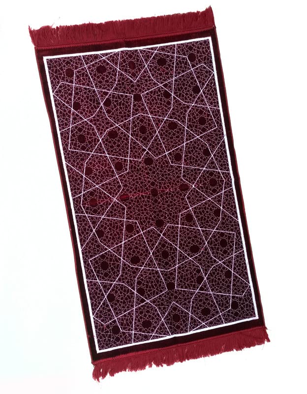 Buy ADIRNY Velvet Prayer Mat Musalla Janamaz for Namaz Muslim 46x26 ...
