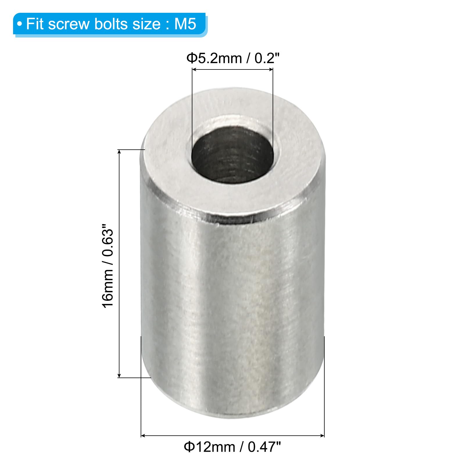 PATIKIL M5 Stainless Steel Spacers - Image 2