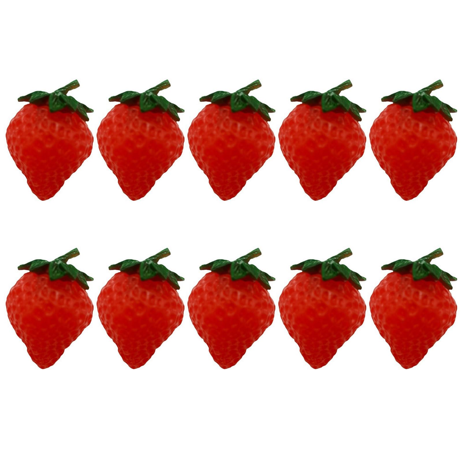 Msioytog 10Pcs Artificial Strawberry Realistic Strawberry Artificial Fruit Photography Props Cake Decorations for Birthday Fruit