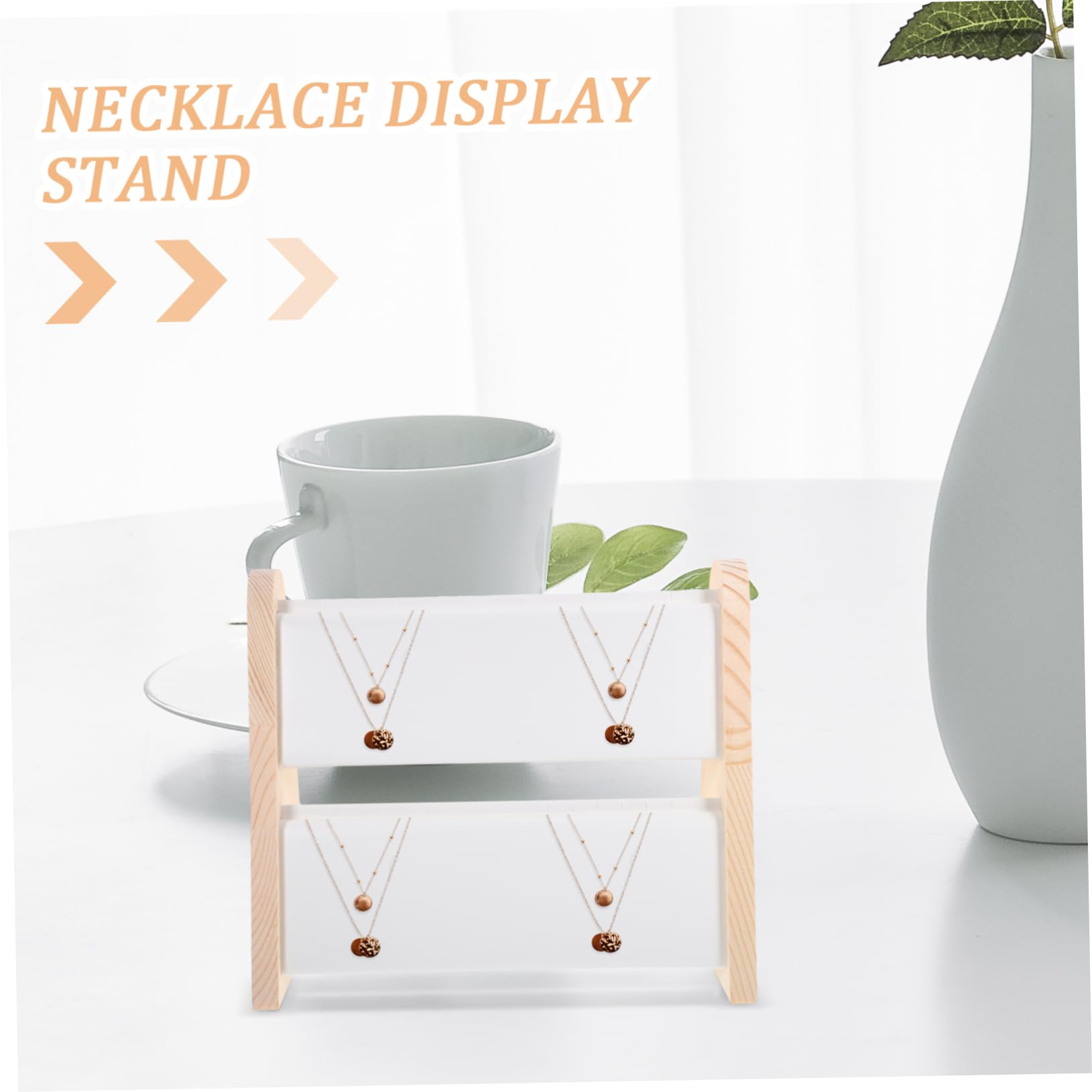 IMIKEYA Schmuckständer Für Doppelschichtiger Organizer Für Schmuck Fach Für Stilvolle Präsentation Und Aufbewahrung Stabiler Tisch Schmuck Display Für Zuhause Und Geschäfte