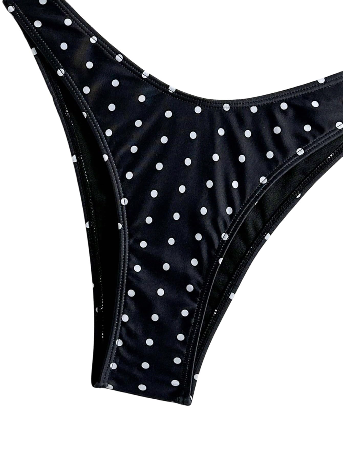 GORGLITTER Bandeau, bikini da donna, set da bagno a pois, costume da bagno a fascia, bikini con taglio outs, senza spalline, set da bagno da spiaggia