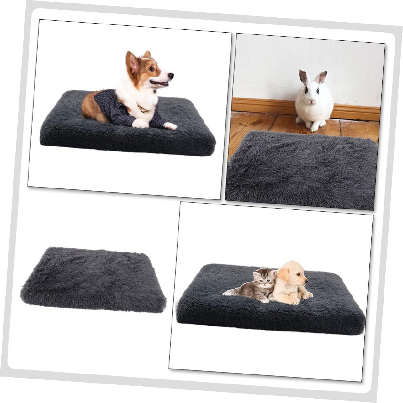 Didiseaon 3pcs Daily Use Dog Sleeping Bed Soft Pet Cushion for Dogs and Cats Deep Mat for Home Portable and Lightweight for Comfort