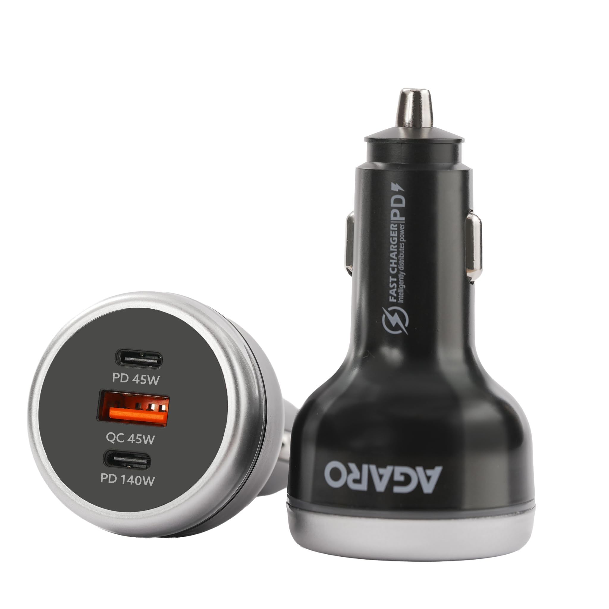 AGARO Flash Car Charger, 230W, 3 Ports Fast Car Charger, Dual Type-C PD 140W + 45W, USB-A Post 45W, Supports Super-Fast Charging, for Smartphones, iPhones, Tablets, Earbuds & More – Black-picture-19