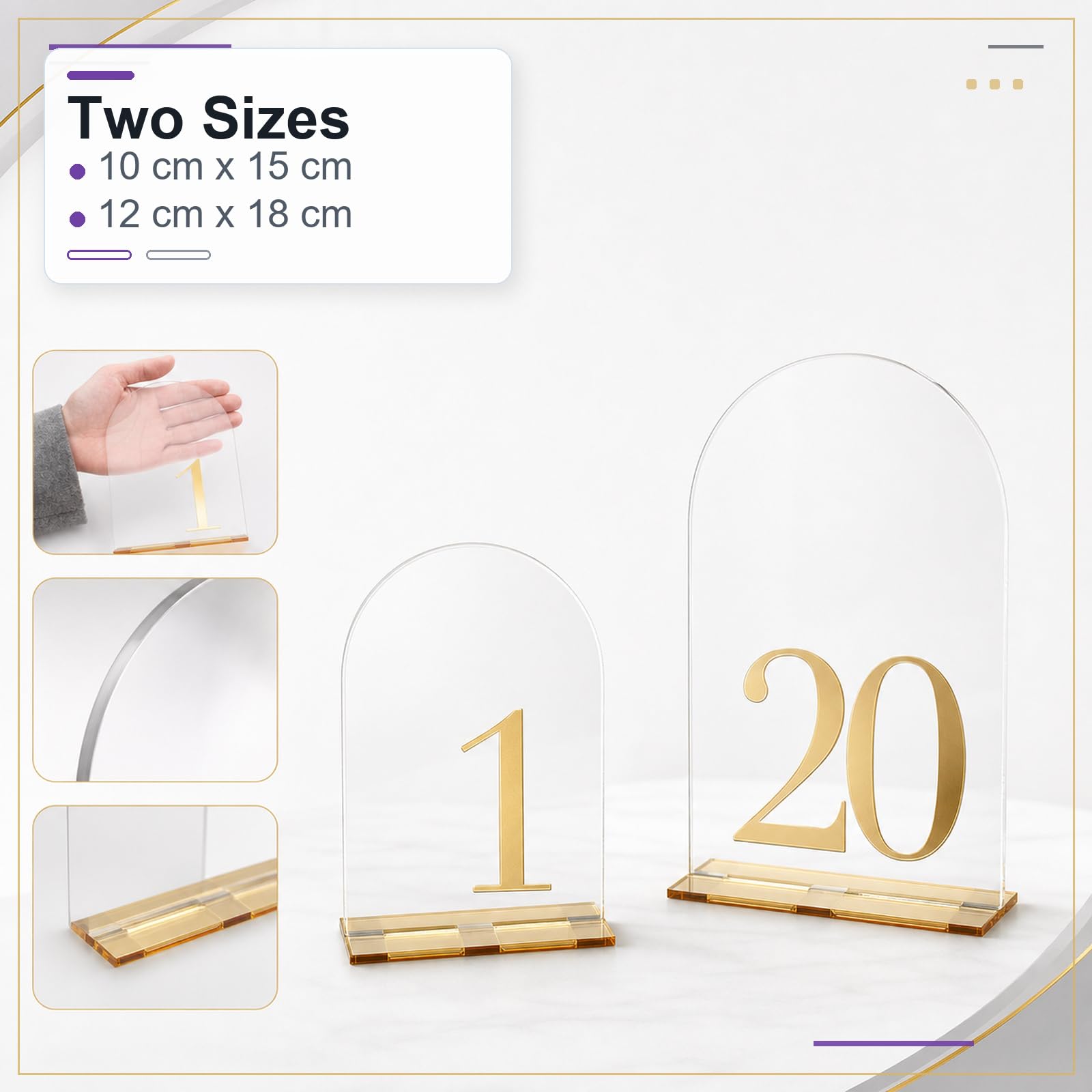Números de Mesa,Placas de Número de Mesa,Fácil de Limpiar,Reutilizables,Estable,para cafeterías,Clubes,hoteles,restaurantes,Servicios de Catering,Bodas,Banquetes,Fiestas,Eventos