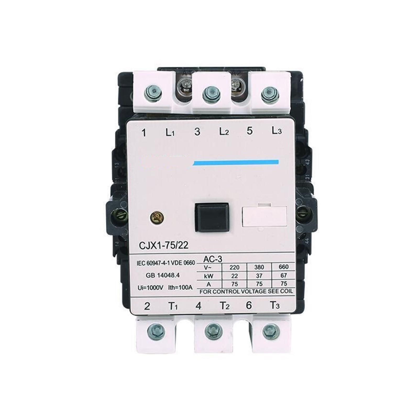 PEQYUACTE AC contactor CJX1-75/22 110V AC contactor