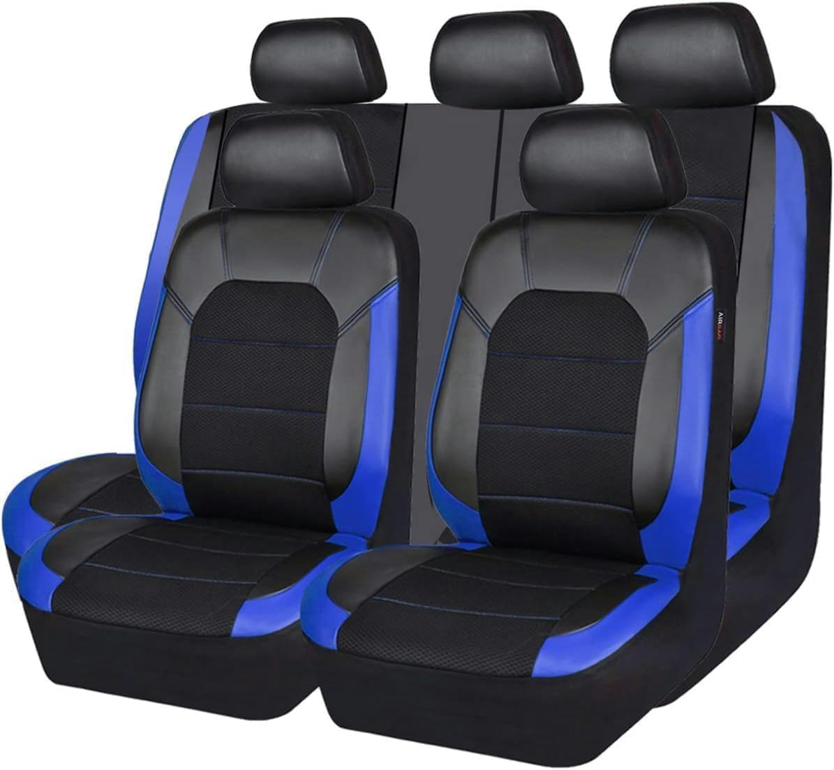 ATTLGR Car Seat Covers Full Set For VW ID.5 ID5 id 5 GTX/Pro/Pro Performance 2021-2025,Front Rear Comfortable Breathable Seat Covers,Custom Wear Resistant Seat Protectors Set,B/Blue