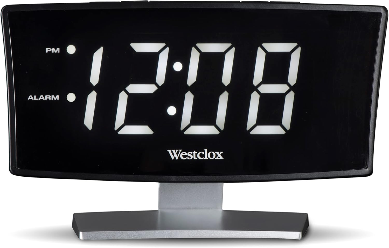 Buy Westclox 1.8 Basic Curved LED Display Digital Alarm Clock White for