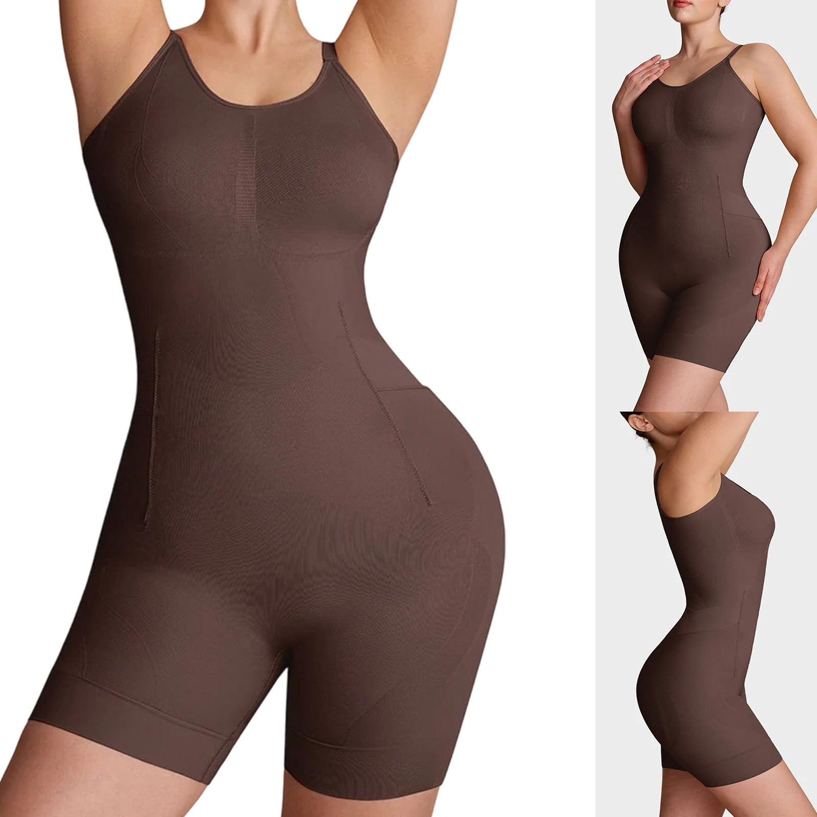 Body amincissant pour femme - Contrôle de l'abdomen invisible sous les vêtements - Short de levage des fesses - Combinaison galbante