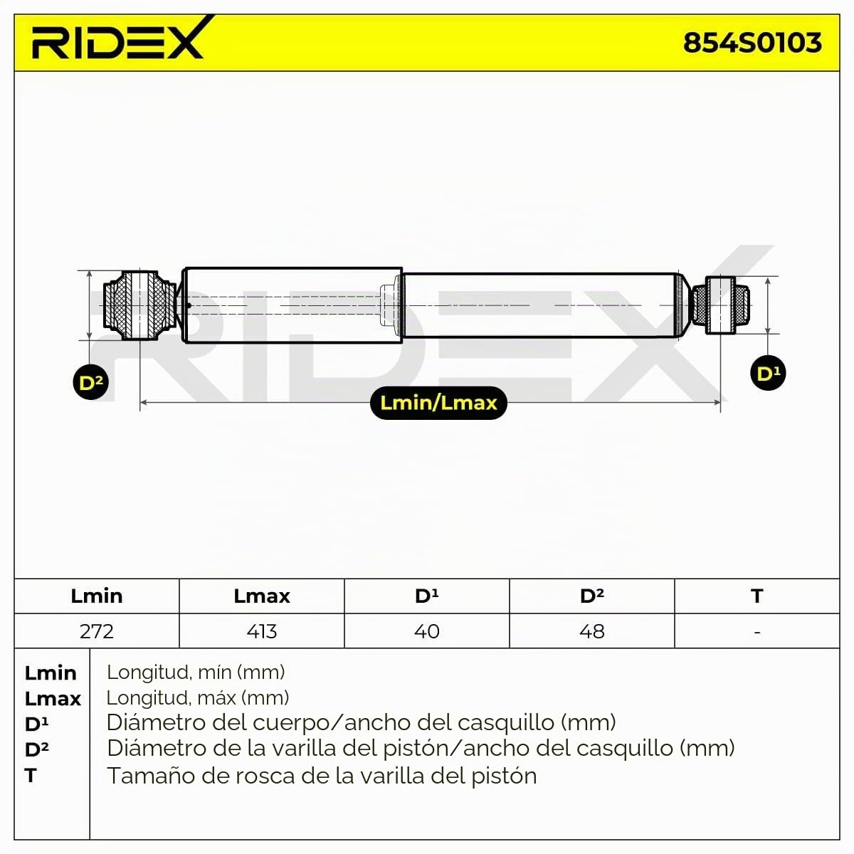 RIDEX 854S0103 2x Amortiguador Trasero Compatible con OPEL Astra J Sports Tourer P10