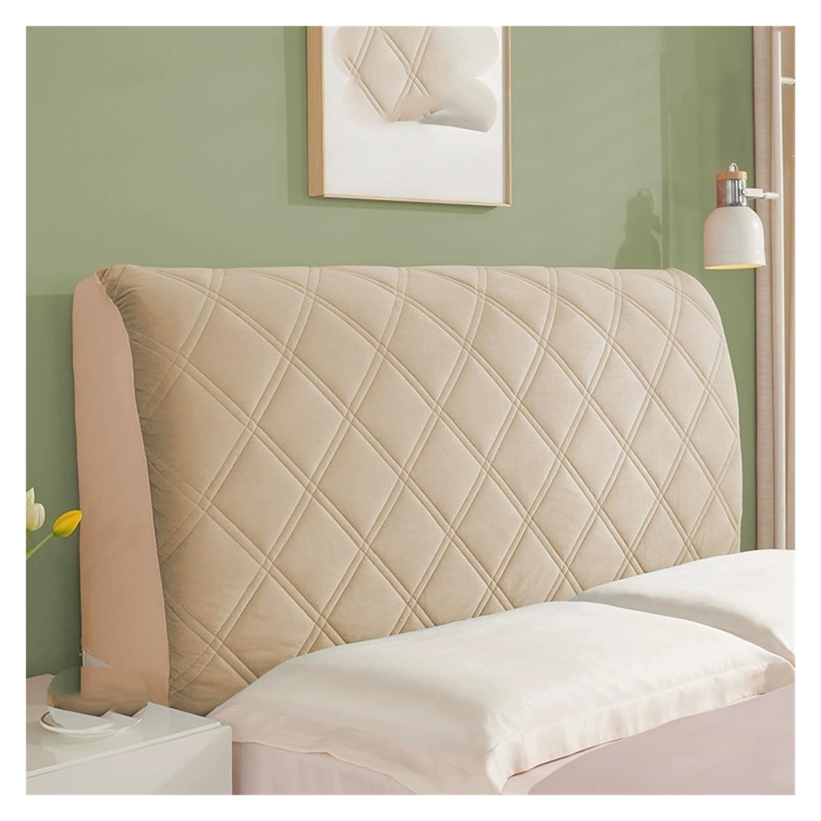 ECPGPMDLDT Stretch Bed Headboard Bed Head Cover Slipcover Backrest Cover Headboards Beds Cover Protective Universal Dustproof(K,160CM)