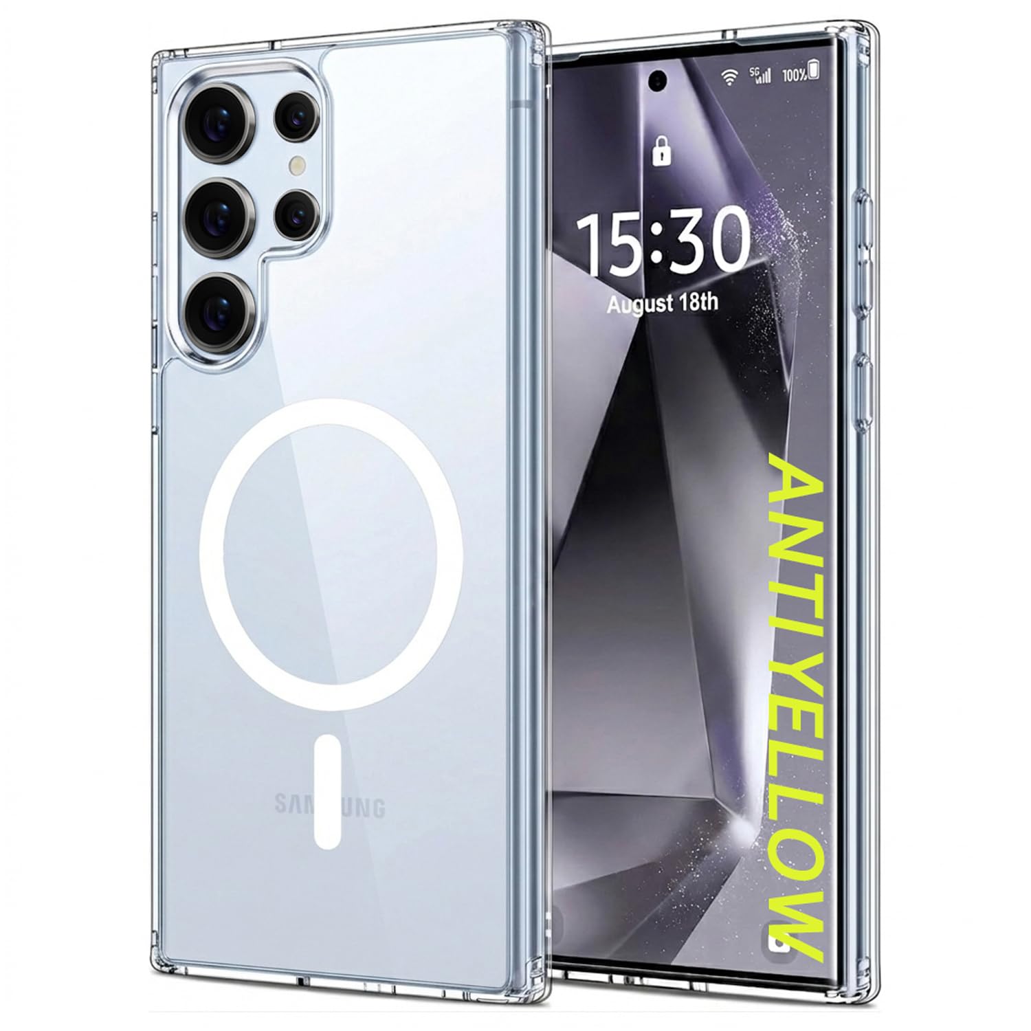 DIZORO Crystal Clear Magnetic Compatible with Samsung S26 Case with Anti-Yellow Anti-Scratch | Shockproof Transparent Cover — Amazon image 31