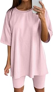 Accesorios de yoga Trajes de dos piezas para mujer, tops de manga corta, pantalones cortos, correr, yoga, conjuntos de deportes, pijama Nicki Mujer