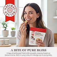 Vista 3 de Natural Nectar Hazelnut Cocoa Crème Biscuits 6.35 oz – Sandwich Biscuits Filled with Smooth Hazelnut Cocoa Cream; Snack Cookies for Coffee Breaks &