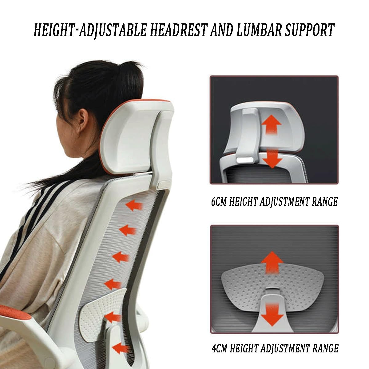 Silla de Oficina cómoda, Ideal para largas jornadas de Trabajo, Incluye reposacabezas y reposabrazos abatibles, Adecuada para oficinas y Salas de conferencias (Morado, con reposacabezas).
