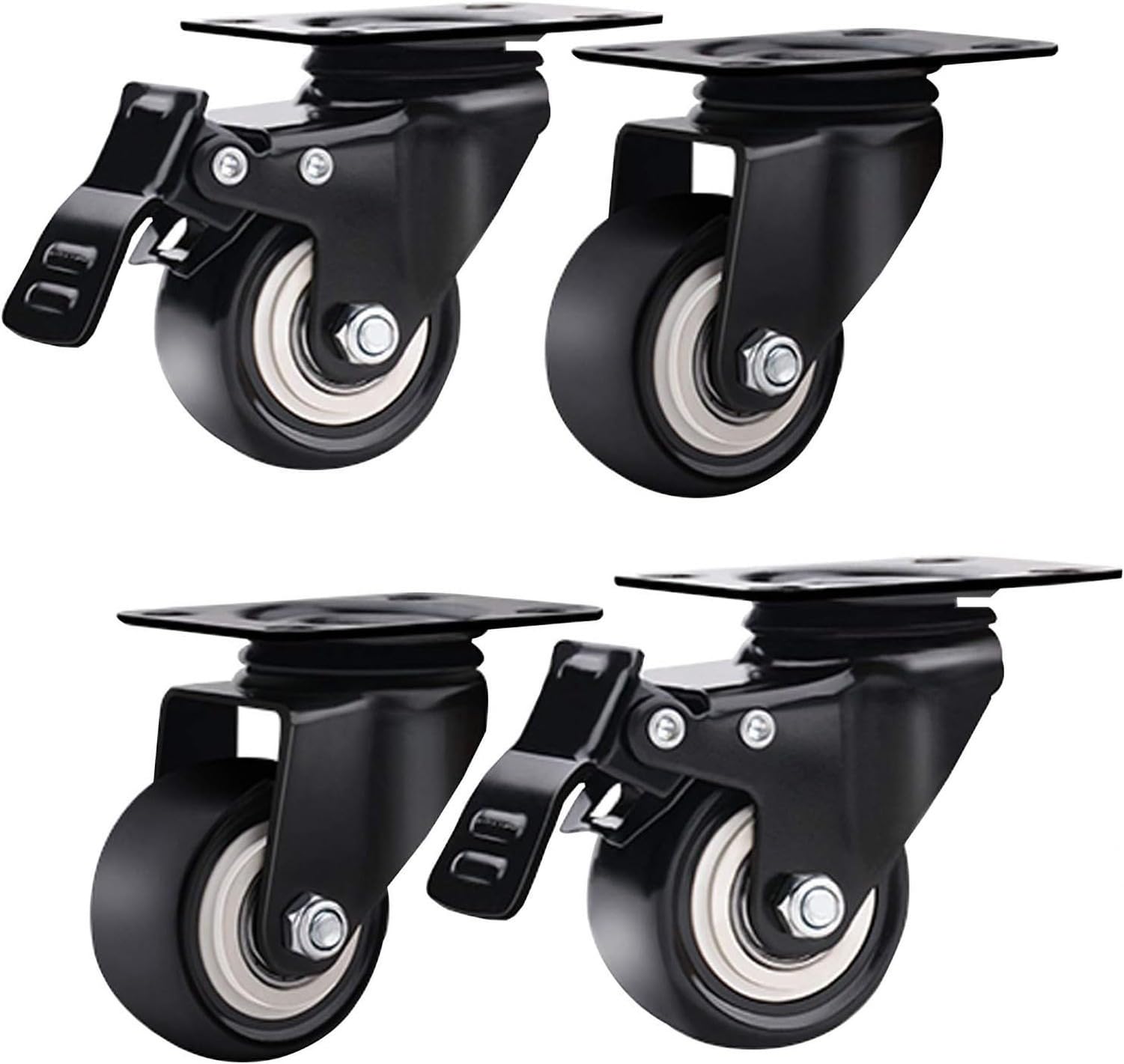 Ruedas Giratorias con Freno 4 uds 140kg para Muebles