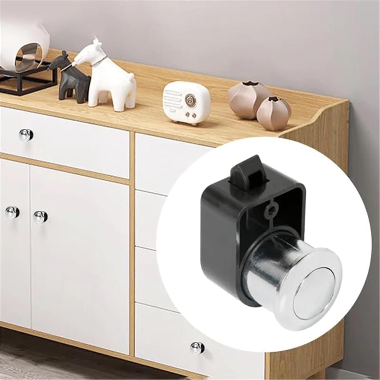 Push Button Latch 10 Pcs RV Boat Cabinet Button Lock Furniture Yacht Wall Drawer Push