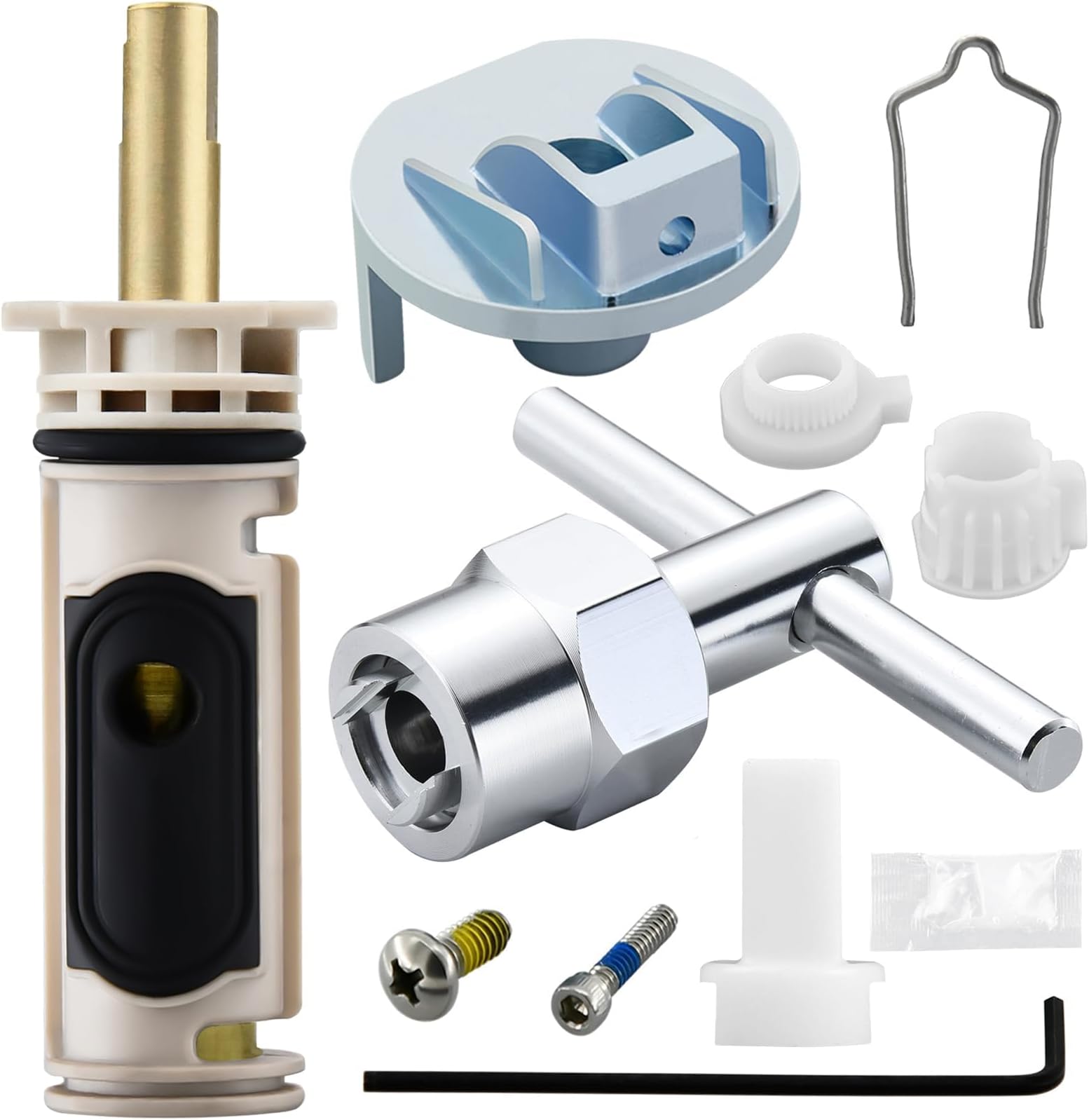 Tearel Shower Cartridge, Compatible with Moen 1222 Replacement Cartridge with Removal Tool, for Moen Posi Temp Shower and Tub Facuet Valve Repair, Fix Leaks, Drips, Temperature Issue, Stiff Handle