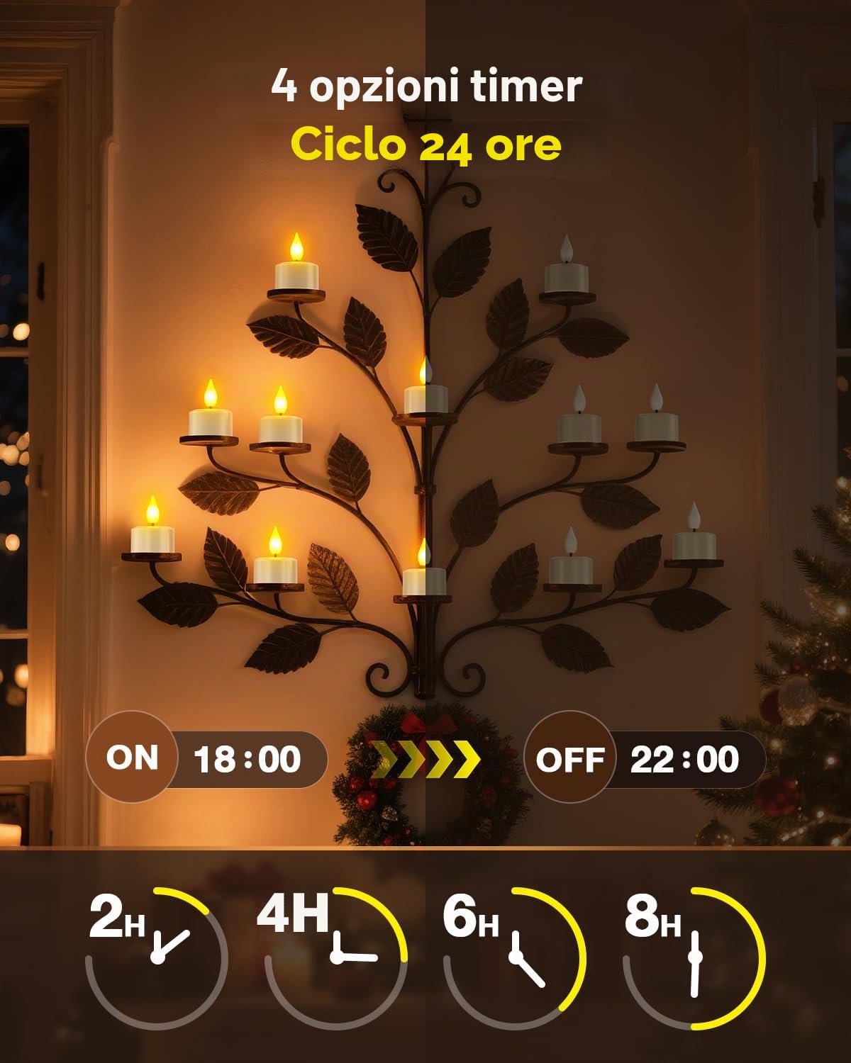 SoulBay Candele LED Ricaricabili Tea Light con Telecomando, 12 Pezzi Mini Candele Finte Luci a LED Batteria Natalizie Decorative Elettriche Effetto Reale Per Halloween Natale Decorazioni Casa