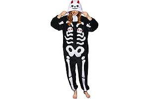 Unisex Adult Skeleton Pumpkin Onesie - A Spooktacular Costume for a Cozy Halloween