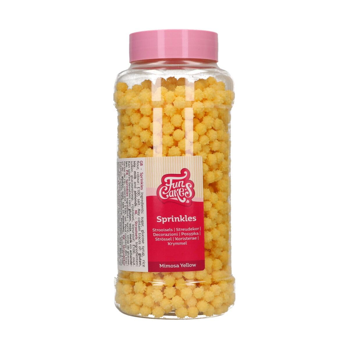 FunCakes Mimosa Yellow: Sugar Sprinkles for Decorating Cakes, Cupcakes and More - Edible Decoration for Easter and Spring-Themed Cakes - 500 g