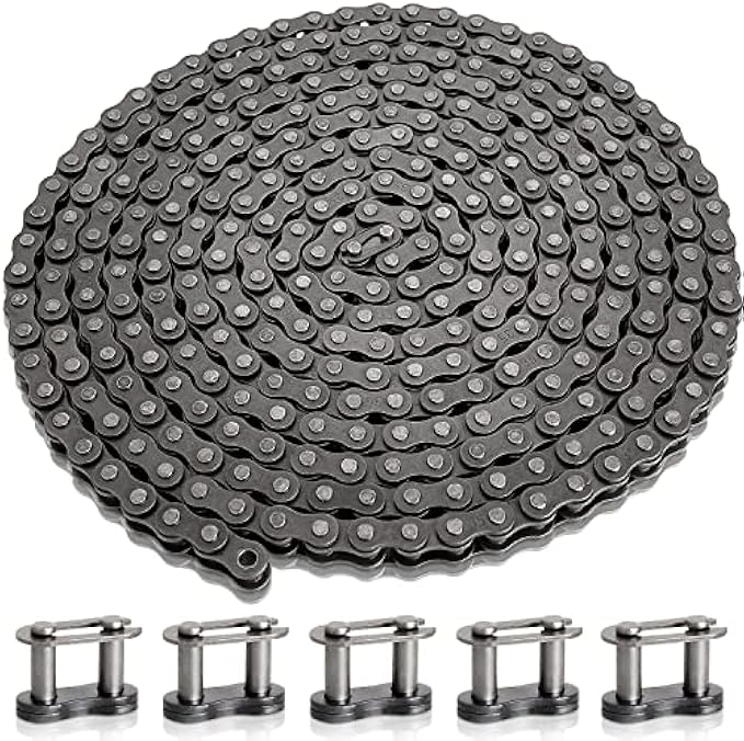 #35 Chain for Go Kart Mini Bike - #35 Roller Chain for Go Cart Go-Kart Go-Cart Mini-Bikes, 10 Feet, 320 Links, Come with Free Master Connecting Link