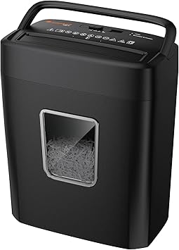 Bonsaii Paper Shredder, 8-Sheet Crosscut Home Office Shredder with 4.2