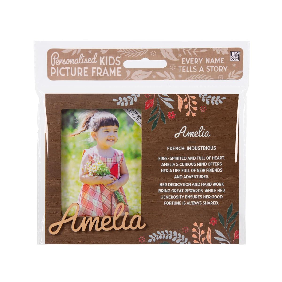 History & Heraldry Dark/Light Named Photo Frames (Amelia)